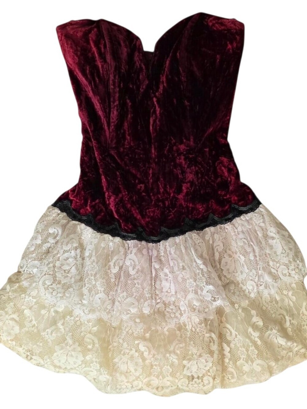 SOLD DNB.     Japanese Vampire Goth 3pc Layered Dress Set